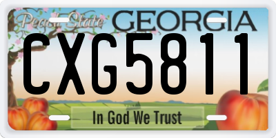 GA license plate CXG5811