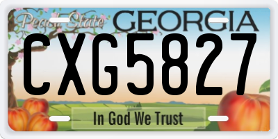 GA license plate CXG5827