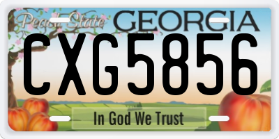 GA license plate CXG5856