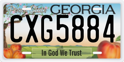 GA license plate CXG5884