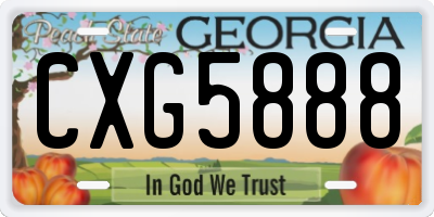 GA license plate CXG5888