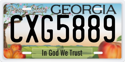 GA license plate CXG5889