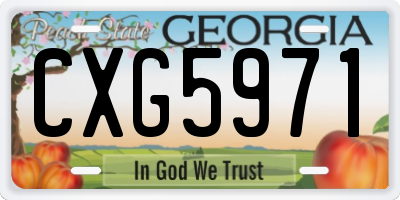 GA license plate CXG5971