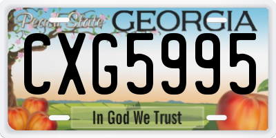 GA license plate CXG5995