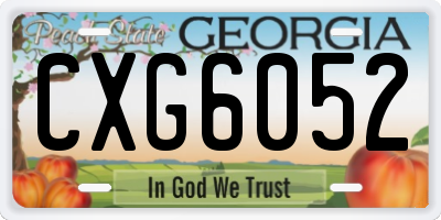 GA license plate CXG6052