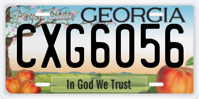 GA license plate CXG6056