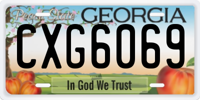 GA license plate CXG6069