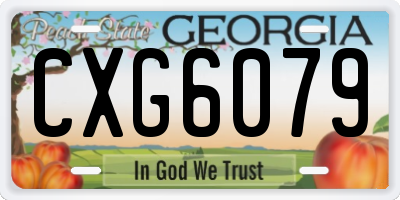 GA license plate CXG6079