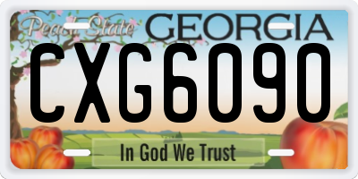 GA license plate CXG6090