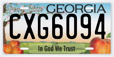 GA license plate CXG6094