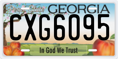 GA license plate CXG6095