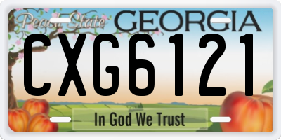 GA license plate CXG6121