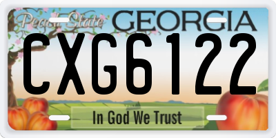 GA license plate CXG6122