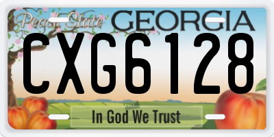GA license plate CXG6128