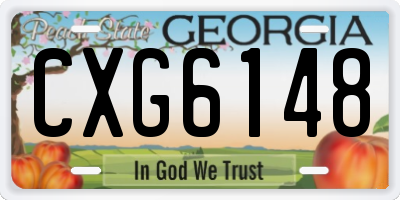 GA license plate CXG6148