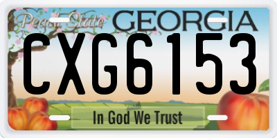GA license plate CXG6153