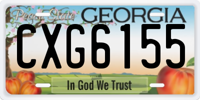 GA license plate CXG6155