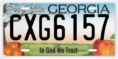 GA license plate CXG6157