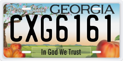 GA license plate CXG6161