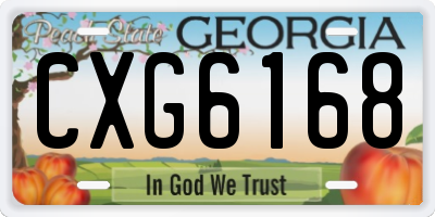 GA license plate CXG6168