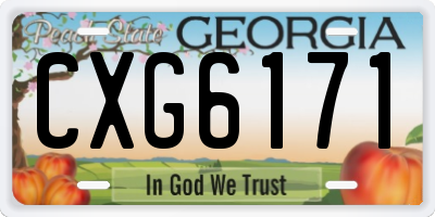 GA license plate CXG6171
