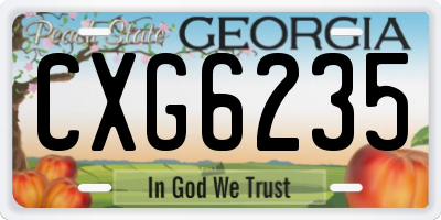 GA license plate CXG6235