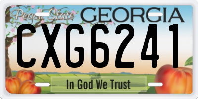GA license plate CXG6241