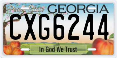 GA license plate CXG6244