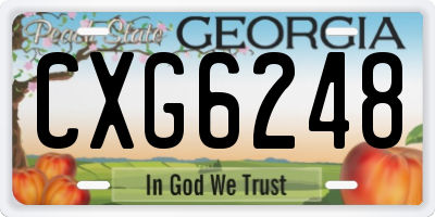 GA license plate CXG6248