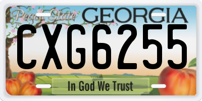 GA license plate CXG6255