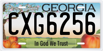 GA license plate CXG6256