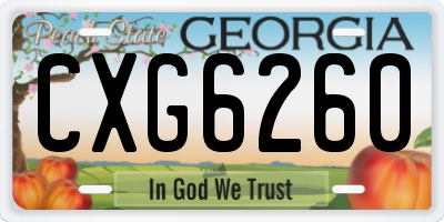 GA license plate CXG6260