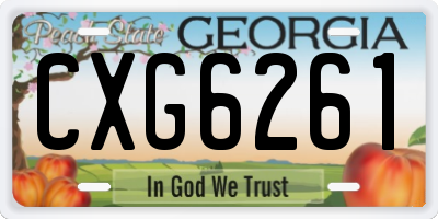 GA license plate CXG6261