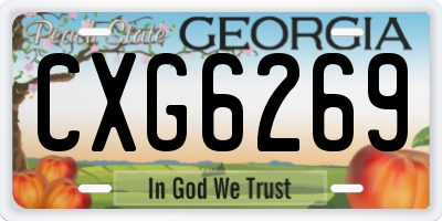 GA license plate CXG6269