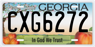 GA license plate CXG6272
