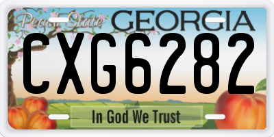 GA license plate CXG6282