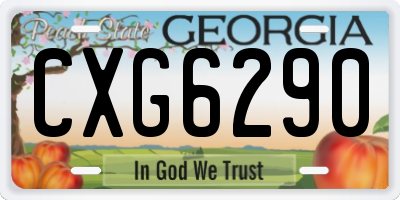 GA license plate CXG6290