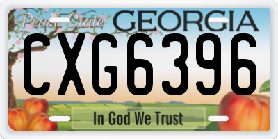 GA license plate CXG6396