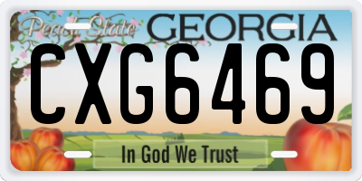 GA license plate CXG6469