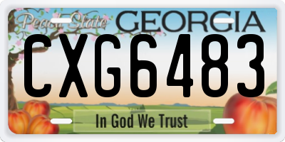 GA license plate CXG6483