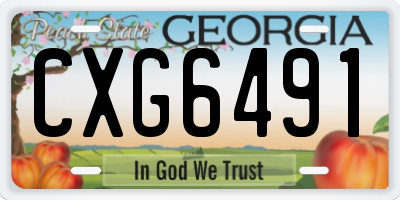 GA license plate CXG6491