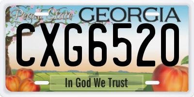 GA license plate CXG6520