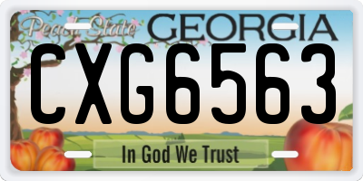 GA license plate CXG6563