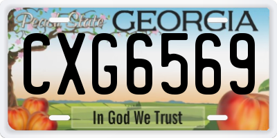 GA license plate CXG6569