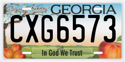 GA license plate CXG6573