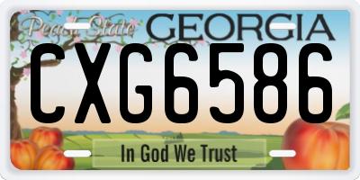GA license plate CXG6586