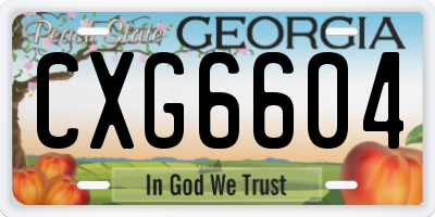 GA license plate CXG6604