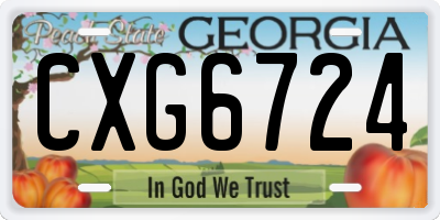 GA license plate CXG6724