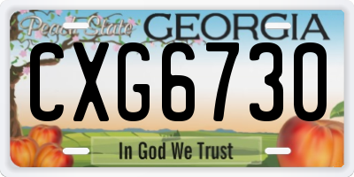 GA license plate CXG6730