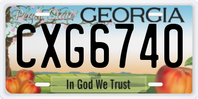 GA license plate CXG6740